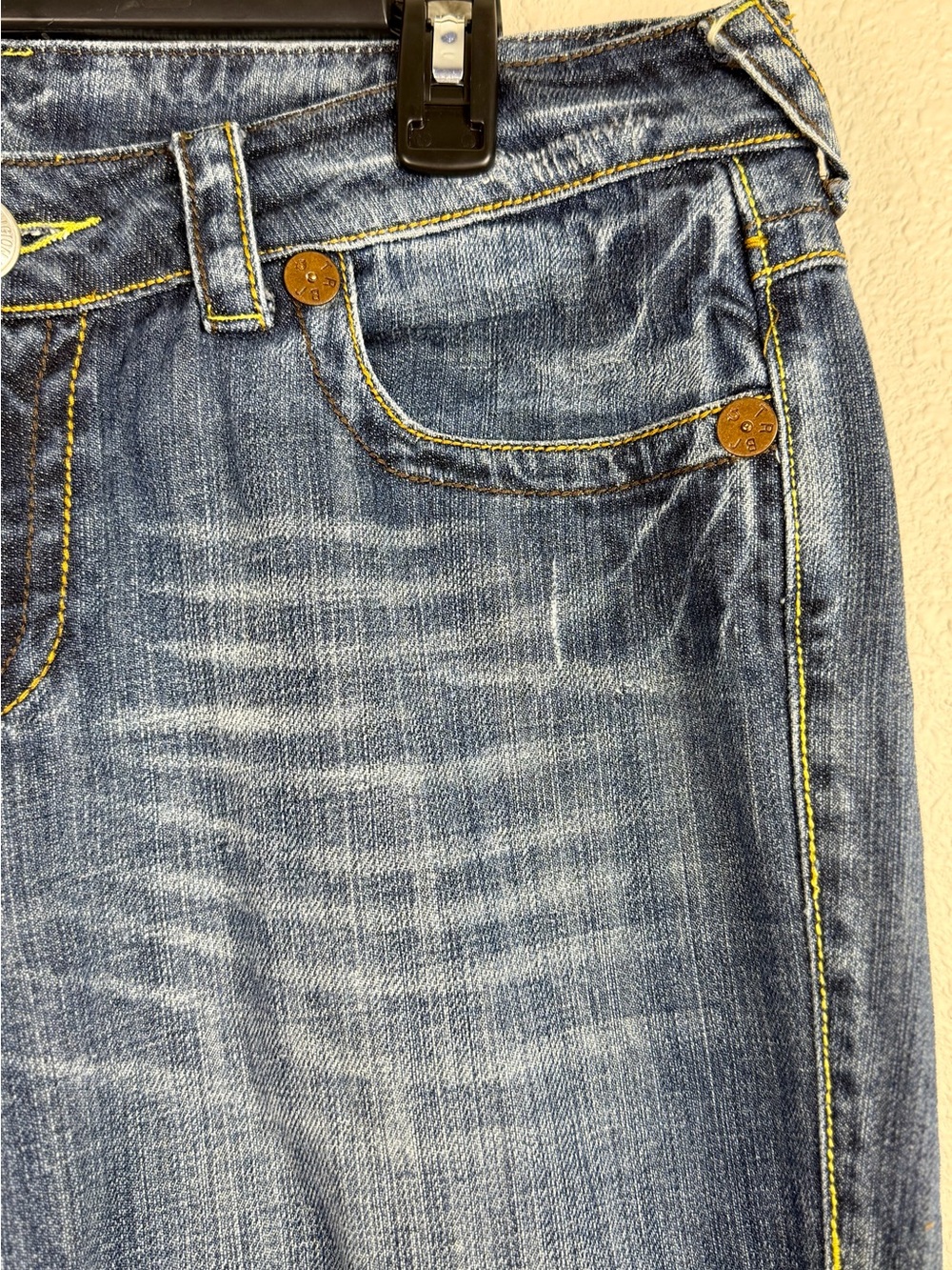 True Religion Joey Big T Bell Bottom Jeans Women’s Size 20 Y2K Retro Flare USA - Picture 4 of 14
